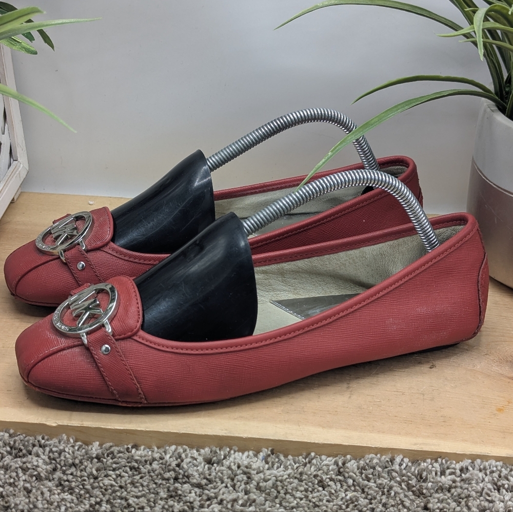 Michael Kors Fulton Red Leather Women's Size 9.5M Driving Shoes